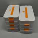 4-layer Food Storage Container, Deviled Egg Containers with Lid Airtight Cookie Containers Large Cookie Box Stackable Snack Container for Biscuits Fruit Dumplings Vegetables Meat, Pack 2