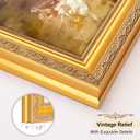 Vintage 14x14 Picture Frame, Antique Gold Photo Frames with Plexiglass Front,Ornate Square 14x14 Frame Display 10x10 with Mat or 14 x 14 Picture Frame Without, Wall Décor,1 Pack,Gold