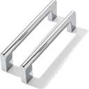 10 Pack 5 Inch Hole Center Polished Chrome Cabinet pulls Heavy Duty Solid Hardware for bathrooms Dressing Tables cabinets and Kitchen cabinets.