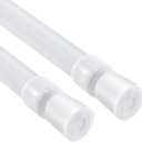 YYWL&HP Spring Tension Curtain Rod White 2Pack Adjustable Length 53-98 Inch, Diameter 0.86 Inch, Self-Extending Adjustable Length Hanging on Windows, Doors