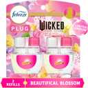 Febreze Plug In Air Freshener, "Wicked: For Good" Limited Edition Odor-Fighting Scented Oil Refill, Air Fresheners for Home and Bathroom and Kitchen, Long Lasting, Wicked Beautifical Blossom, 2 Count