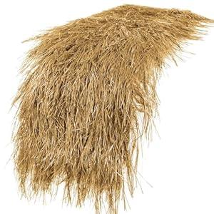 XLX TURF Thatch Straw Table Runner 13 X 36 Inch, Synthetic Long Grassy Hay Table Centerpiece Decorations for Birthday, Party, Western Cowboy Theme, Home DIY Crafts