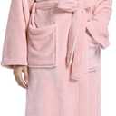 Plush Soft Robes for Women, Premium Fleece Womens Robe Cozy Warm Bathrobe (Large-X-Large, Light Pink)