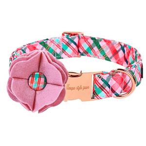 ink Plaid Pet Collar Girl Boy for Small Medium Large Dogs-XS
