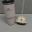 Stanley IceFlow Flip Straw Tumbler with Handle | Twist On Lid and Flip Up Straw | Leak Resistant Water Bottle | Insulated Stainless Steel | BPA-Free (30 Ounces, Rose Quartz)