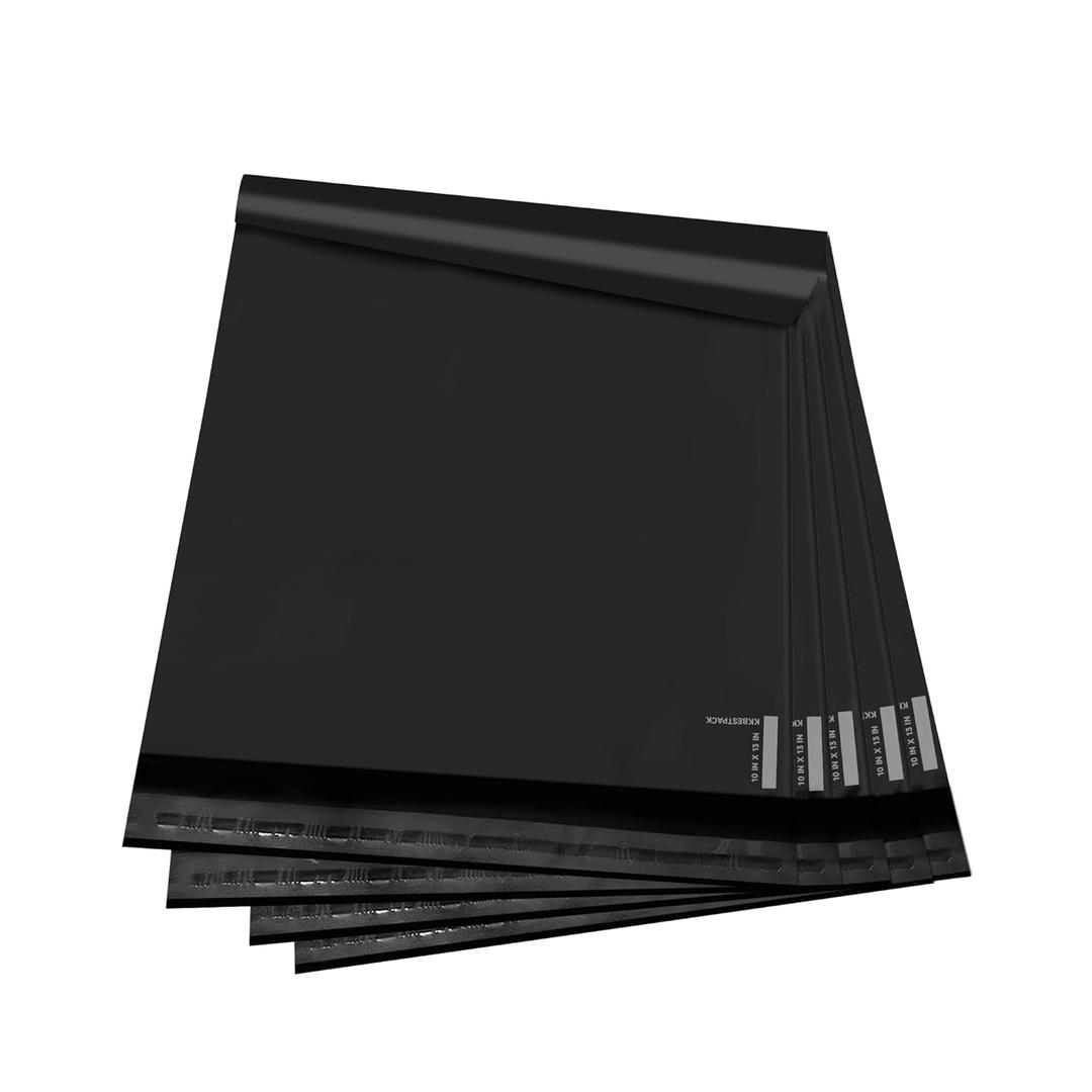 KKBESTPACK 100 Large Poly Mailers 10x13 Shipping Bags for Small Business  Self Sealing Package Envelopes (10 x 13 Pack of 100, Black)