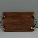 Yair Emanuel Wooden Challah Board with Sculpted Handles - Wooden Serving Tray for Shabbat (Pomegranates CBB-1)