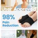 Habioer Bunion Corrector for Women and Men, Breathable Big Toe Straightener, Bunion Relief Splint & Pad, Comfortable for Day/Night Use, Fit for R/L, Washable, | Black-L-1 Pack