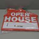 Remiawy Open House Signs for Real Estate, 5 Packs 17" x 13" Large Double Sided Yard Signs with Metal Stakes Weather Proof Open House Sign with Directional Arrows for Real Estate Agent Property Sale