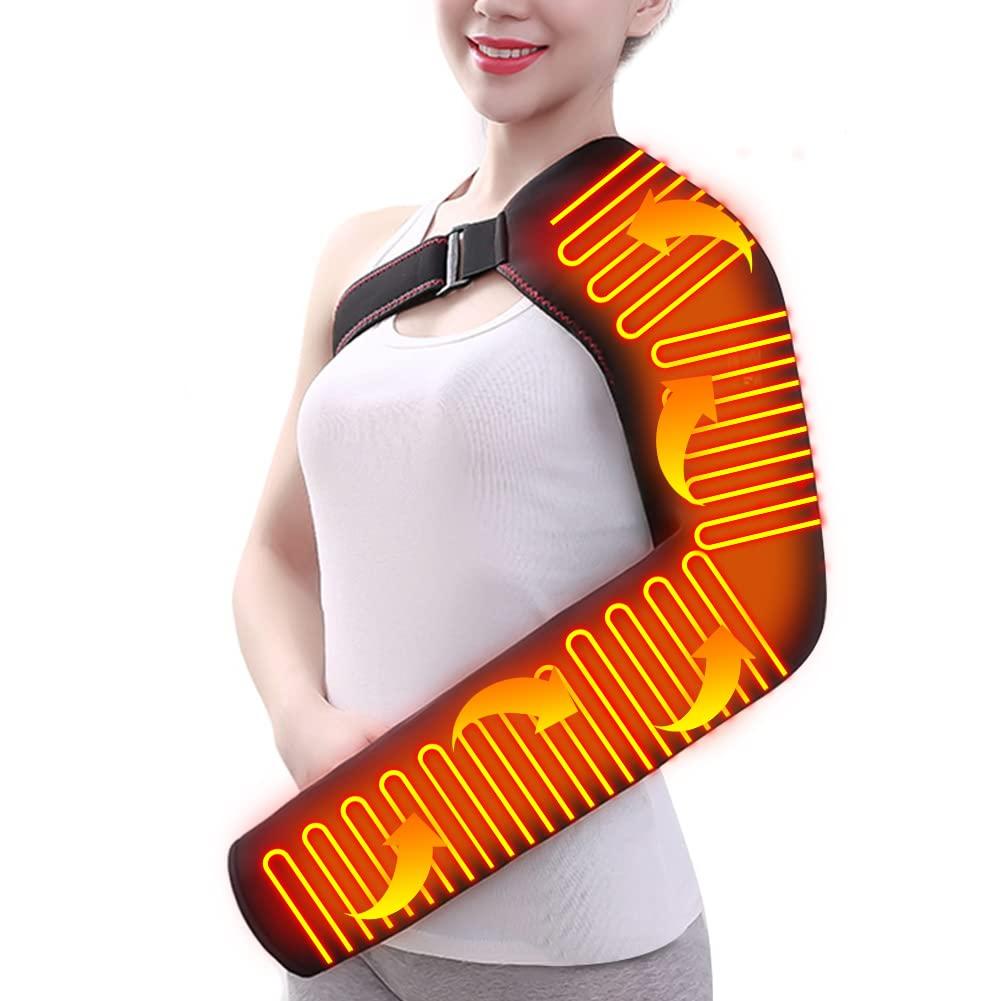 Shoulder Arm Hand Heating Pad for Pain Relief, Ultra Long Heated Wrist Wrap Heated Elbow Brace Hand Warmer for Tendonitis, Arthritis, Sports Injury Recovery, 3 Temperature Settings & Timer