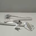 Corner Shower Curtain Rod Adjustable Stainless Steel L Shaped Rack Drill Free Install for Bathroom, Bathtub, Clothing Store (35.5"-51.2" x 35.5"-51.2")