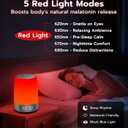 Anweller Smart Red Light Therapy Sleep Device White Noise Sound Machine with 5-Level Red Night Light (620690nm) 32 White Noise Smart App Control Timer & Wake-Up Alarm Clock