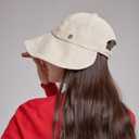 WHITE SANDS MOJA Linen Blend Victorian Bonnet Hat Sun Cap, Foldable Summer Visor | NEW Katy
