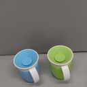 Munchkin Sippy Cup for 6 Month Old and Up, Spill Proof Miracle 360 Toddler Cups with Transition Handles, 7 Ounce, 2 Pack, Blue/Green