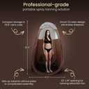 Large Spray Tan Tent Deluxe Pop Up Tent Portable Tanning Booth with Carry Case Clear Window for Perfect Spray Tanning Easy Clean for Home & Salon, Extra Large