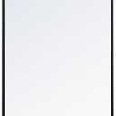 Elegant Decor Monet 60" x 18" Rectangle Metal Frame Mirror in Black