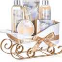 Gift Baskets for Women, Body & Earth Gift Set with Jasmine & Honey Scent Includes Bubble Bath, Hand Cream, Holiday Gift Baskets, Bath and Body Gift Sets for Women, Happy New Year Gifts