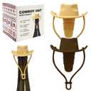 2 Pcs Cowboy Hat Silicone Wine Stoppers, Silicone Wine Stopper, Fun Hat Cap Seals Bottle & Keeps Wine Fresh, Funny Gag Gifts for Boyfriend, Stocking Stuffers Gifts for Adults