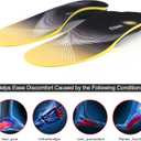 Plantar Fasciitis Insoles for Women & Men - Orthotic Shoe Inserts for Arch Support Pain Relief - Comfortable & Cushioned Shoe Insoles for Work Boots