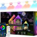 BEFAMALI 104FT Permanent Outdoor Lights, RGB Smart Outdoor Lights for House, IP67 Waterproof Outside Light, APP & Remote & Voice Control, 76 Scene Modes Music Sync for Backyard & Party Decor