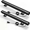 2Pack 72W Outdoor Wall Washer Lights, 40 Inch 5000K Daylight White LED Wall Washer Light Bar, 120V Waterproof IP67 Outdoor LED Light Bar for Outdoors, Plug and Play