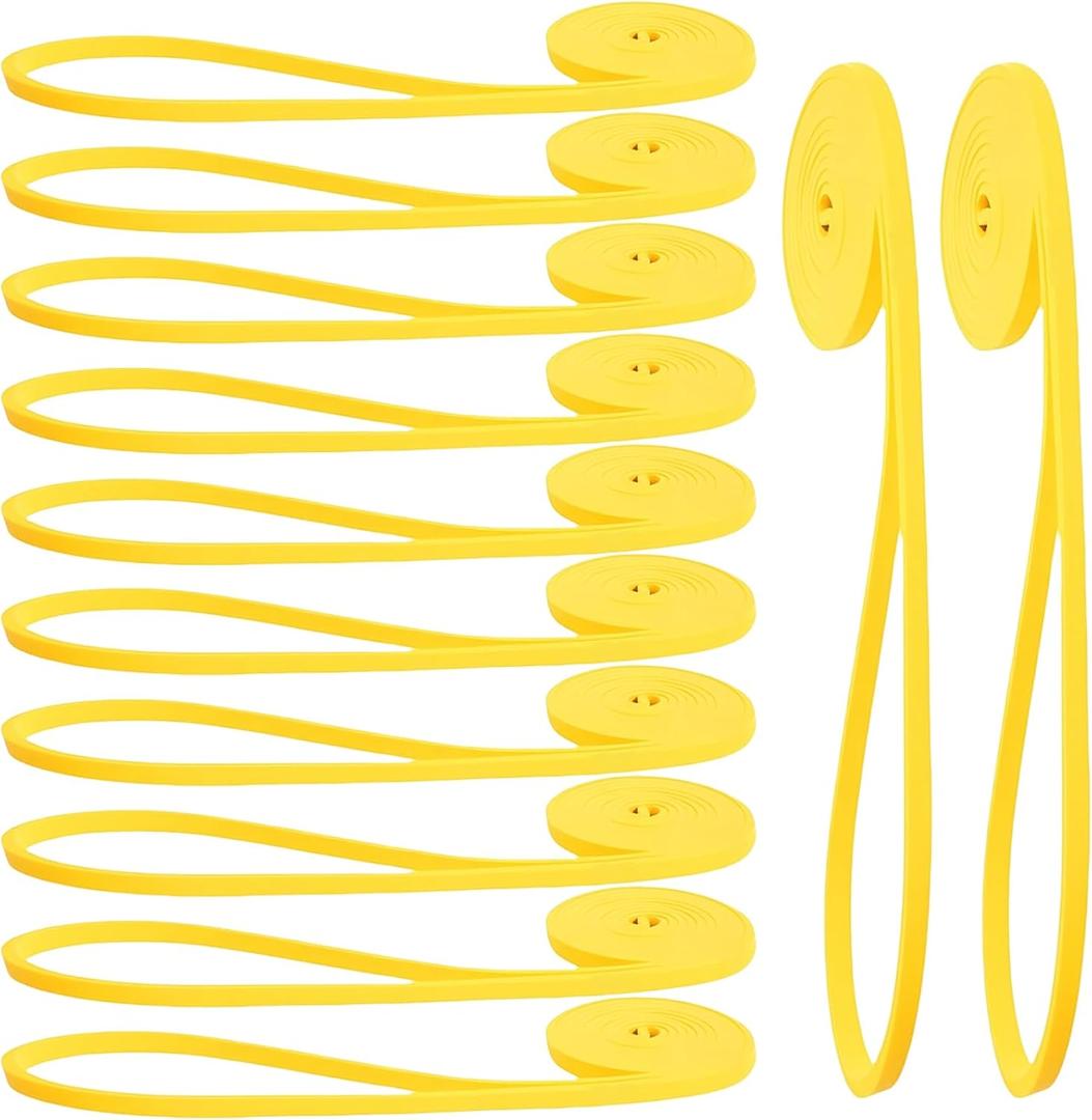 12-Pack Resistance Bands Set - Pull Up Assist, Strength Training & Physical Therapy for Home Gym | Exercise Loop Bands for Men & Women (Yellow 5-15lbs)