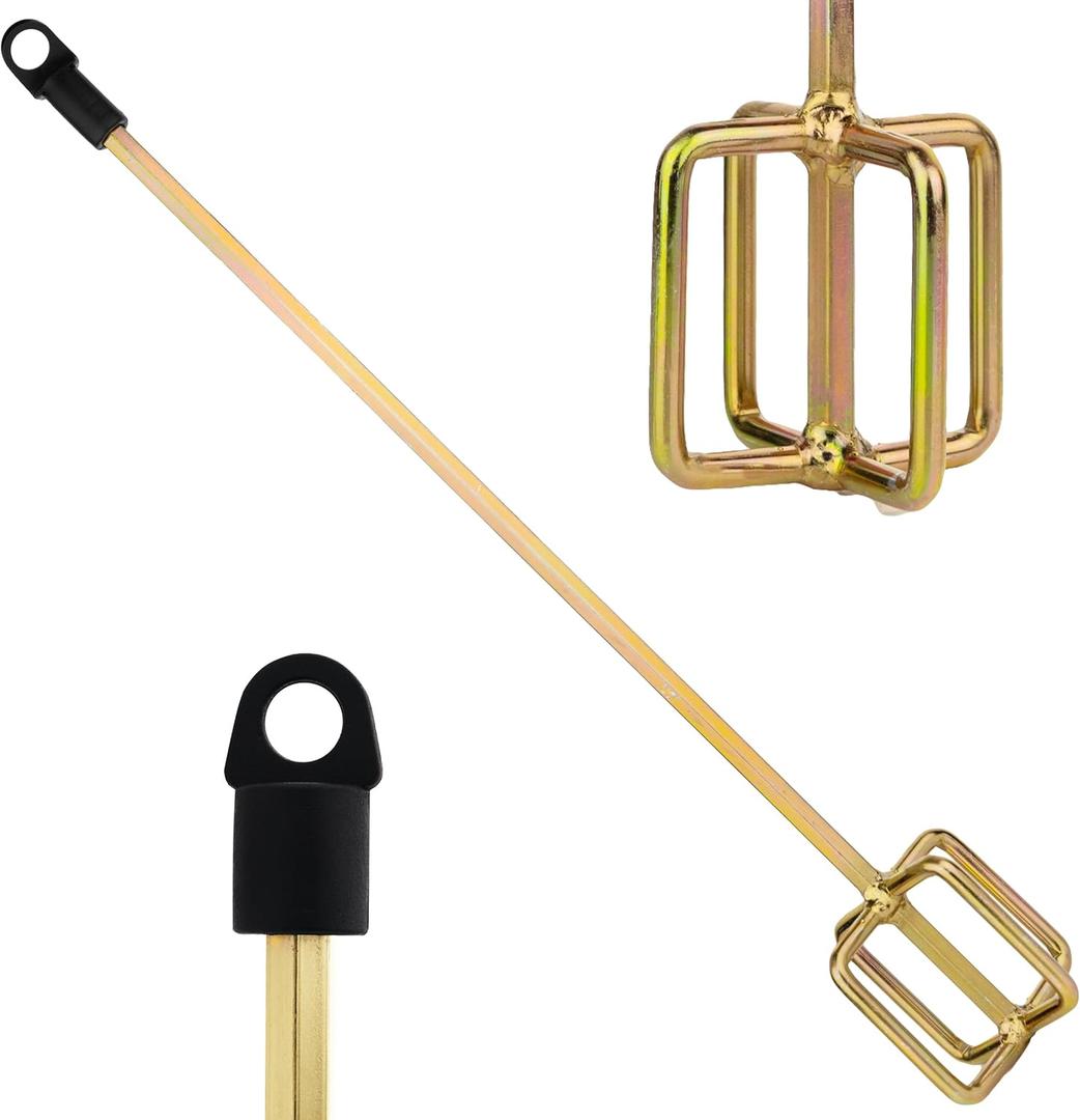 Paint Mixer for Drill, 1-5 Gallon Bucket, Paint Stirrer for Drill, Zinc Plated, Rust-Free & Easy to Clean, Fits All Standard Drills - For Mixing Paint, Resin, Epoxy & Concrete (Medium Head)