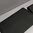 ACCUMTEK Ultra Thin Bath Mat Fit Under Door 2 Piece, Upgrade Backing Non Slip Bath Mat, Quick Dry Ultra Absorbent Bathroom Rugs, Machine Washable Bath Mats for Bathroom, Bathtub & Kitchen, Jet Black