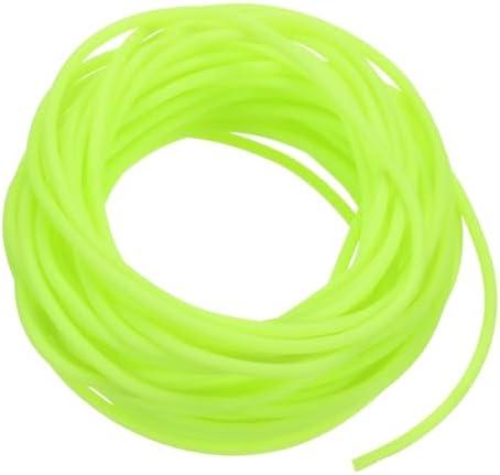 MECCANIXITY Rubber Cord Tube 33ft(10 m) 3mm Dia 1.5mm Hole Yellow Green Hollow Tubing for DIY Craft Beading Necklaces Bracelet