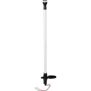 MARINE SYSTEM Boat Telescoping Pole Stern Light with Base, 360 Degrees All Round Led Anchor Light, Height adjustable from 27"- 41" for Yacht, Bass boat and Fishing Boat, 10-24 VDC, 1W