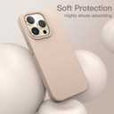 JETech Silicone Case for iPhone 14 Pro Max 6.7-Inch, Silky-Soft Touch Full-Body Protective Phone Case, Shockproof Cover with Microfiber Lining (Gold)