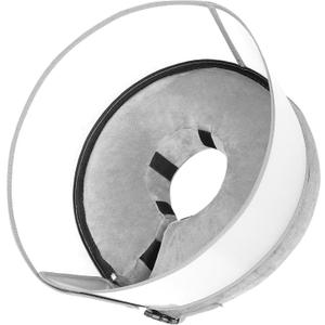 BARKLESS Inflatable Dog Cone, Soft Dog Donut Collar After Surgery, 2-in-1 Inflatable Collar with Detachable Anti-Licking Shield, Patented Donut Cone for Large Breeds to Stop Licking Wounds (Grey)