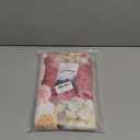 Homewelle Pink Happy Birthday Backdrop 7Wx5H Feet Polyester Fabric Balloon DiamondSparkle Fluid Lights Flower Gifts Cake Decoration for Girls Princess Women Photography Background Photo Shoot Props