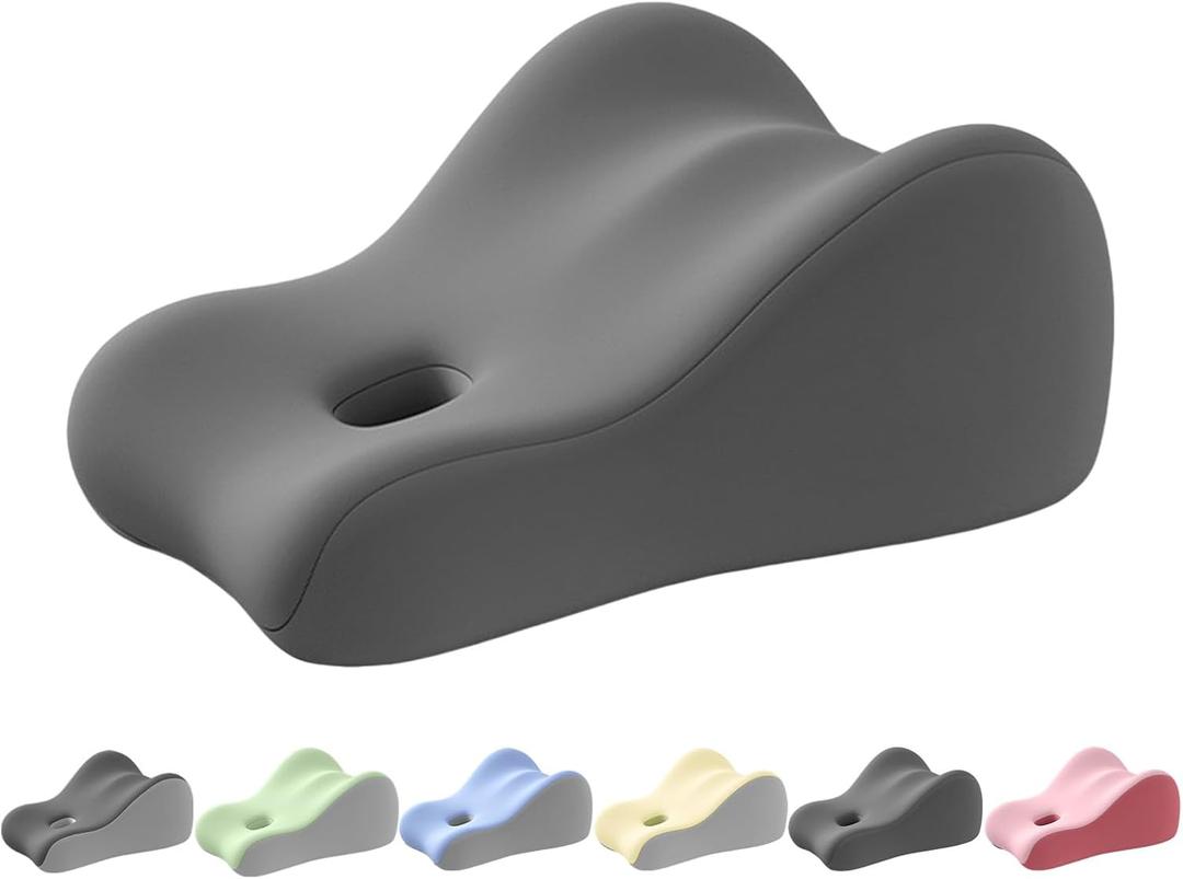 Memory Foam Wedge Pillow Intimacy Couples Pillow, Pregnant Ergonomic Contoured Position Pillow for Sleeping & Reading, Multi-Functional Bed Pillow Back Support Cushion All Grey