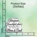 (3Pcs) Memorial Quote Sticker I Know Heaven is a Beautiful Place Because They Have My Mom & Dad Inspirational Remembrance Decal Gifts Decorative Style Vinyl Stickers Laptop Car Water Bottle 3x2.5