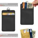 PU Leather ID Badge Holder, Life-Mate ID Badge Holder with 1 Clear ID Window 1 Credit Card Slot and PU Leather Lanyard for Badge Credit Cards College ID Cards in Black