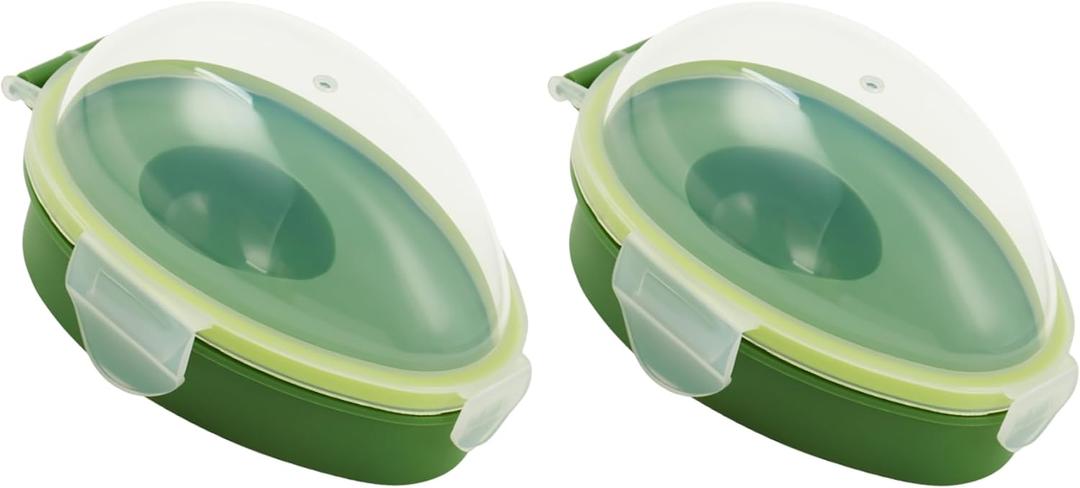 Avocado Keeper - Plastic Avocado Keeper Storage Container - Reusable Avocado Holder Organizer for Fridge - Fruit & Avocado Container to Keep Fresh, 2 Pcs