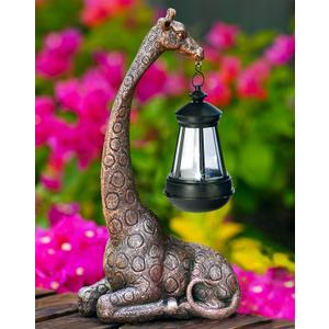 Goodeco 11 "Giraffe Statue for Garden and Home Decor - Ideal for Giraffe & Mom Gifts, Birthdays, Women's Presents, and More! Eye-Catching Ornament for Indoor and Outdoor Use (Giraffe)