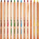 LYRA Waldorf Selection Giant Triangular Colored Pencil, Unlacquered, 6.25 Millimeter Cores, Assorted Colors, 12-Pack (3711121)