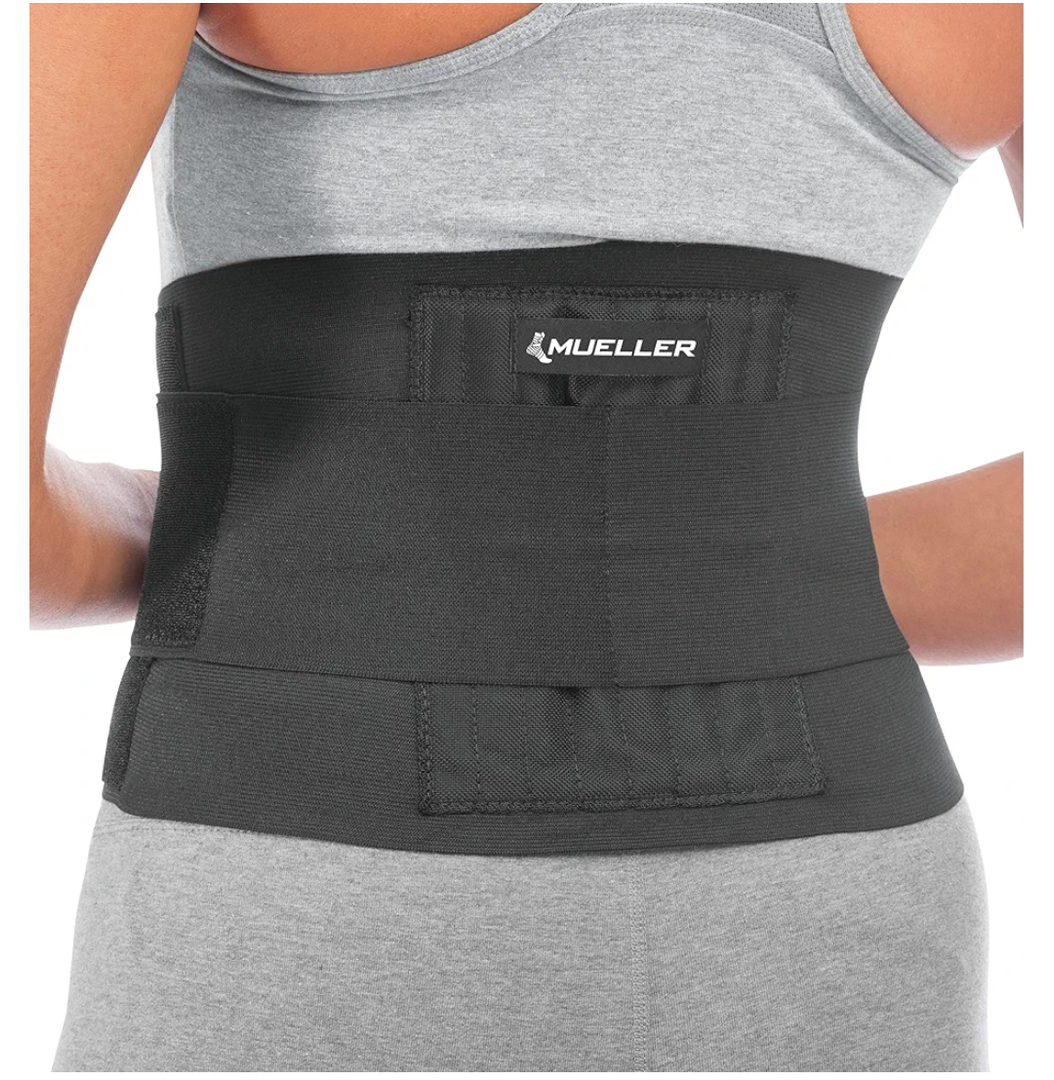 MUELLER Sports Medicine Adjustable Back Brace, Back Pain Relief Support for Men and Women, Ideal for Upper and Lower Back Pain, Sciatica, Scoliosis, Black