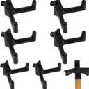 6pcs Tool Hooks for Shed Compatible with Suncast Shed, Premium Plastic Shed Wall Hanger Organization and Storage Accessories for Garage Hanging Knives Scissors Power Tools(Black)