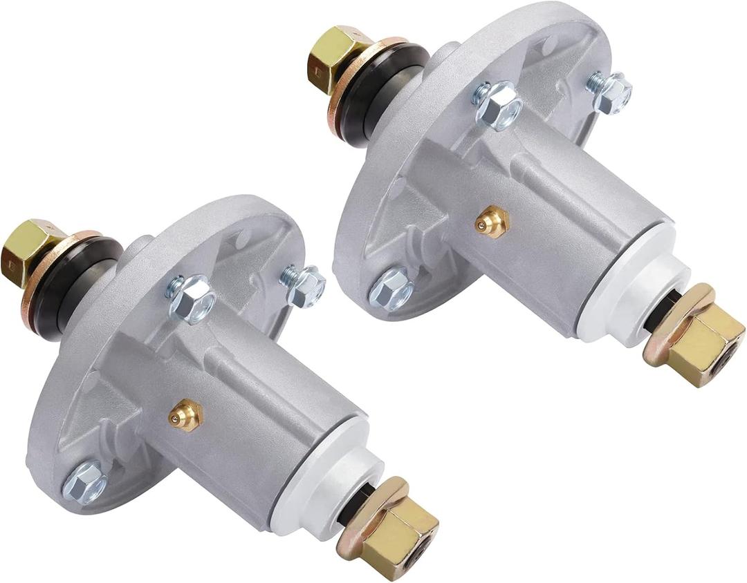 2PCS Deck Spindle Assembly - Replace for John Deere 100 Series 42", 54" Deck Lawn Tractors - L100-L130, LA105-LA175, D100-D170, E100-E180, S100-S160, X100-X140 Since 2006 - with Zerk & Bolts