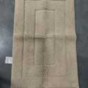 DEXI Bathroom Rugs 32x20, Non-Slip and Absorbent Bath Mat, Beige | Machine Washable, Soft Plush Microfiber Bathmat with Rubber Back, Quick Dry Rug for Shower, Tub, Sink