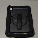 Case for iPad (A16) 11th Generation 11 Inch (2025), Ubearkk for iPad 10th Generation 10.9 inch 2022 case with Screen Protector, 360 Degree Rotating Stand/Adjustable Shoulder Strap/Pencil Holder, Black