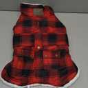 KYEESE Dog Coat Thick Pets Clothes with Pocket Windproof Dog Coats for Small Dogs Waterproof Dogs Jacket with Fleece Lined Warm Pet Winter Puffer Coat with Leash Hole Soft Pet Sweater for Cold Weather M