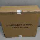 EWFEN 12 Inch Tri-Ply Stainless Steel Frying Pan, Compatible with All Cooktops Up to 600, Large Frying Pan with lids, Induction-Ready Skillet, Dishwasher and Oven Safe, Even Heat, 12" Pan+Handle+Lid