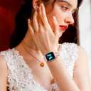 Fitlink for Apple Watch Band 38mm 40mm 41mm 42mm 44mm 45mm 49mm, Bling Butterfly Jewelry Diamond Rhinestone Metal Strap for Apple Watch Series 8/7/6/5/4/3/2/1/SE/SE2/Ultra