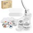 2026-Button Maker Machine 58mm, Professional Badge Making Kit with 50 Parts, No Installation DIY Badge Maker, Pin Press Machine, Kids Craft Kit for Crafts, Schools