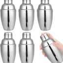 6PCS Mini Cocktail Shaker, Drink Shakers Cocktail,Stainless Mini Martini Shaker, Cocktail Shaker With Strainer, for Bar Tending, Espresso Shaker, for Bar Party Home Drink Mixers (8 OZ)