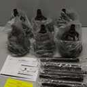 Solar LED Path Lights 6 Pack  6 Lumens, Warm White, Oil-Rubbed Bronze, Stainless Steel, Solar Powered, Weather-Resistant for Walkway, Garden, Patio